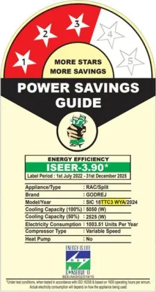 Godrej SIC 18TTC3 WYA 1.5 Ton 3 Star 2024 Inverter Split AC