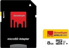 Strontium Memory Card 8GB MicroSDHC UHS-1 Class 10 NITRO LITE 200X Card