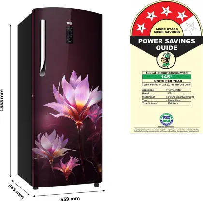 IFB IFBDC-2324IRPU 206 L 4 Star Single Door Refrigerator
