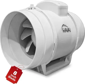 Havai MFJ-HF200 8 inch 8 Blades BLDC Inline Duct Fan