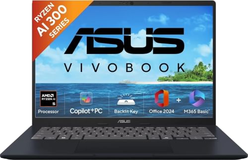 Asus VivoBook 14 M1407KA-LY132WS Laptop (AMD Ryzen AI 5 330/ 16GB/ 512GB SSD/ Windows 11)