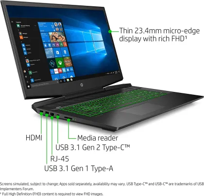 HP Pavilion 17-cd0010nr Gaming Laptop (9th Gen Core i5/ 8GB/ 256GB SSD/ Win10)