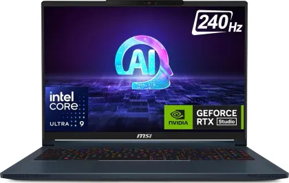 MSI Stealth 16 AI Studio A1VGG-057IN Gaming Laptop (Intel Core Ultra 9/ 32GB/ 2TB SSD/ Win11/ 8GB Graph)