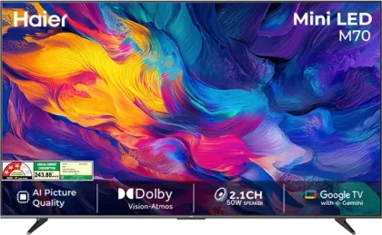 Haier M70 65 inch Ultra HD 4K Smart Mini LED TV (65M70UHMINI)