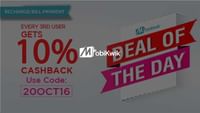 Deal of the Day: Recharge or Pay Bills & Every 3rd User Get 10% Cashback