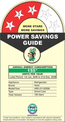 Haier HRD-2113BBSA-N 190 L 3 Star Single Door Refrigerator