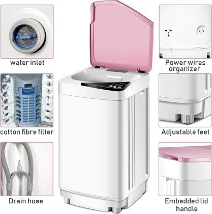 Giantex EP23936PI 7.7 lbs Fully Automatic Top Load Washing Machine