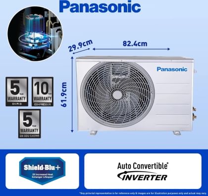 Panasonic CS/CU-NU24ZKY4W 2 Ton 4 Star 2024 Inverter Split AC