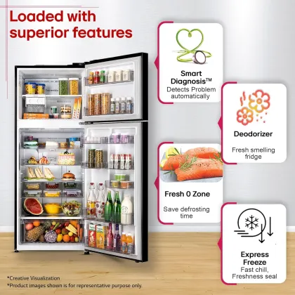 LG GLT4416CCES 446 L 1 Star Double Door Refrigerator