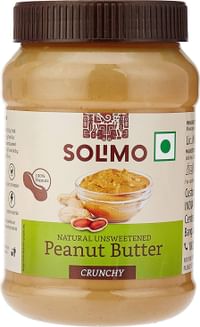Amazon Brand - Solimo Natural Unsweetened Peanut Butter, 1 kg