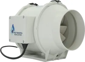 Astberg AF125 125 mm 10 Blade Inline Duct Fan