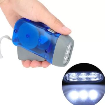 BG Bazzar gali Hand Pressing Flash Light - No Battery No Bulb, Simply Shake to Recharge ( Blue ) Torch