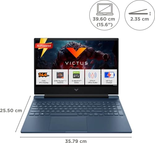HP Victus 15-fb3162AX Gaming Laptop (AMD Ryzen 7 7445H/ 16GB/ 1TB SSD/ Win11/ RTX 4050)