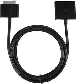 30-pin Male to Female Dock Extender for iPod and iPhone - Black Extension Cable (4 feet)
