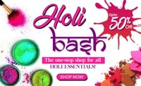Holi Bash: Upto 50% OFF on Beauty Products + Stand a Chance to Win IPhone