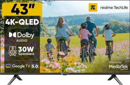 Realme TechLife 43UHDIQRWSDQ 43 inch Ultra HD 4K Smart QLED TV