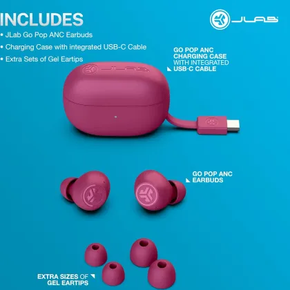 JLab Go Pop ANC True Wireless Earbuds
