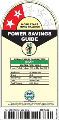 LG GLT4626TEBM 466 L 2 Star Double Door Refrigerator
