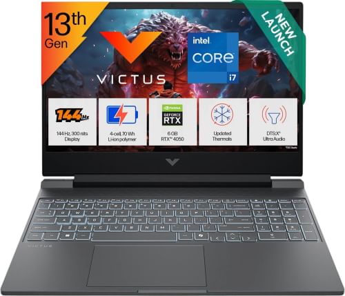 HP Victus 15-fa2532TX Gaming Laptop (13th Gen Core i7/ 24GB/ 512GB SSD/ Win11/ 6GB RTX4050)