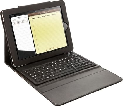 Microware Black Leather Casing with Bluetooth Wireless Keyboards
