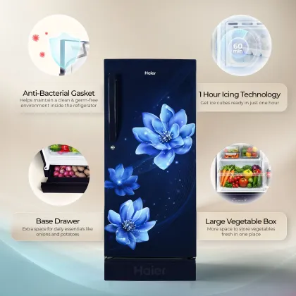 Haier HED-204MFBA-P 190 L 4 Star Single Door Refrigerator