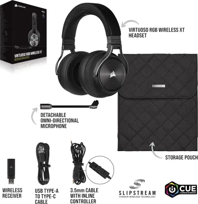 Corsair Virtuoso RGB Wireless XT Gaming Headphones