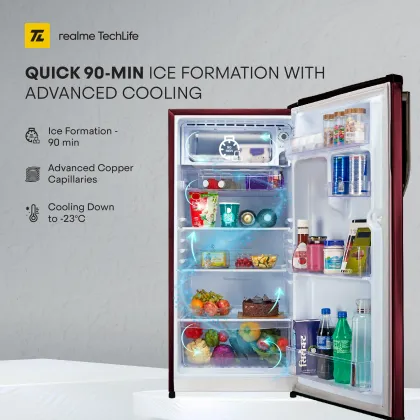 Realme TechLife 183BD4RM24R 183 L 4 Star Single Door Refrigerator
