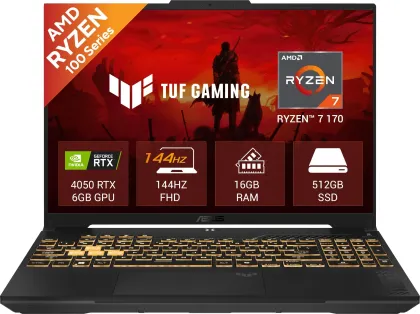 Asus TUF Gaming A16 FFA607NUQ-RL047WS Gaming Laptop (AMD Ryzen 7 170/ 16GB / 512GB SSD/ Win11 / 6GB RTX4050 Graph)