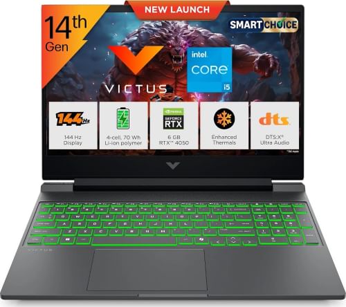 HP Victus 15-fa2643TX Gaming Laptop (14th Gen Core i5/ 12GB/ 512GB SSD/ Win11/ 6GB RTX4050)