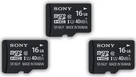 Sony 16GB MicroSDHC Class 10 (Pack of 3)
