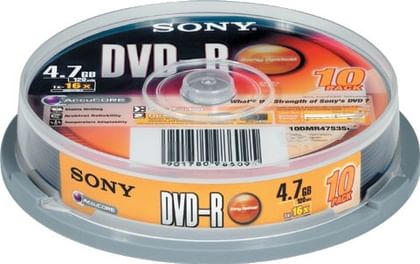 Sony DVD-R 10 Pack Spindle (Pack of 10)