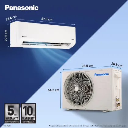Panasonic CS/CU-SU18BKY3W 1.5 Ton 3 Star 2026 Inverter Split AC