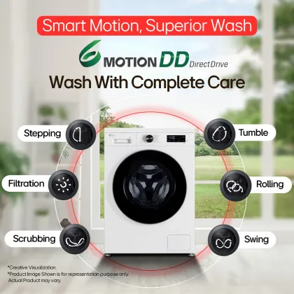 LG FHB1207Z4W 7 kg Fully Automatic Front Load Washing Machine